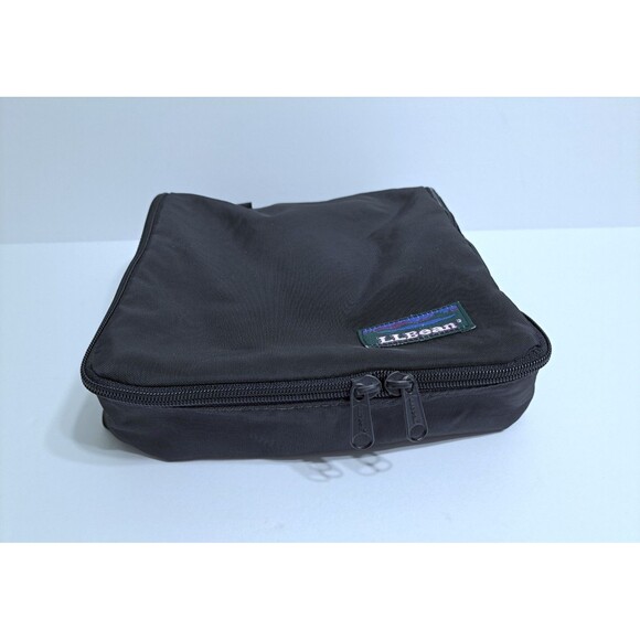 LL Bean Personal Travel Bag Vintage Toiletry Organizer Hanging Shower Black - Picture 5 of 11